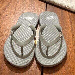 Nike Light Gray Flip Flops